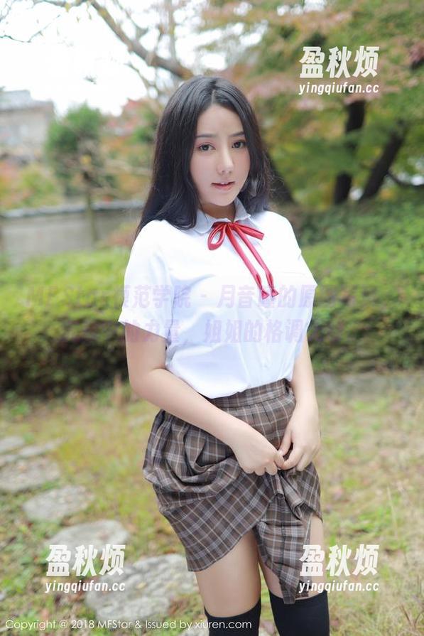 MFStar模范学院 - 月音瞳的原图写真，沉默中的力量，姐姐的格调无敌。